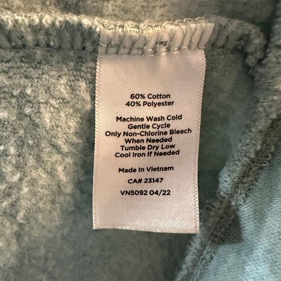 Featherweight Fleece Cowl-Neck Pullover Sea-Moss Color Size Large - Picture 3 of 6